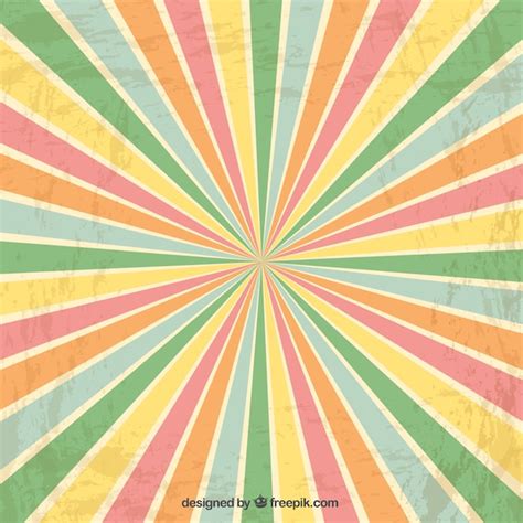 Colorful Sunburst Background Free Vector