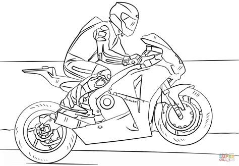 Description for this autocad block : Racing Motorcycle coloring page | Free Printable Coloring ...