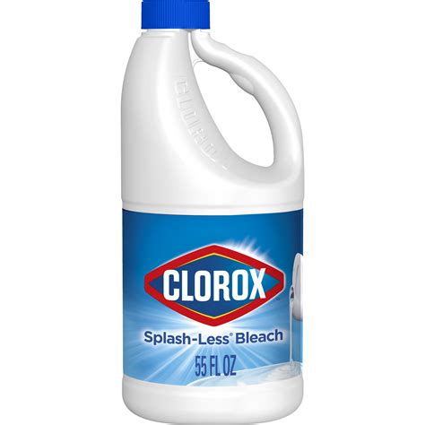 Clorox Splash Less Liquid Bleach Regular 55 Oz Bottle