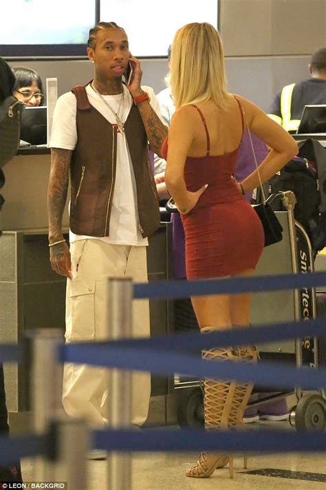 Tyga Is Spotted With A Busty Mystery Blonde At Lax Daily Mail Online