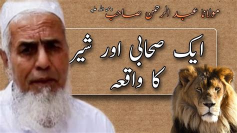 Moulana Abdul Rehman Sahab Aik Sahabi Aur Shyeir Ka Waqia Raiwind