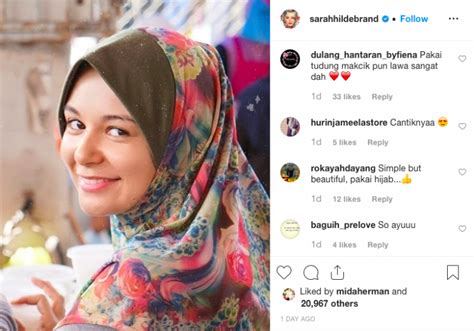 Kuala lumpur, oct 15 — actress sarah hildebrand has decided not to wear the hijab, five years after doing so. "Pakal tudung makcik pun lawa sangat" Foto Sarah ...
