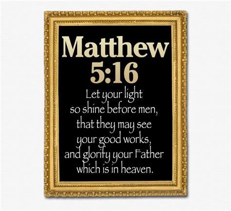 Matthew 516 Bible Verse Printable Let Your Light So Shine Etsy