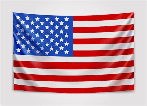 Premium Vector Hanging Flag Of Usa
