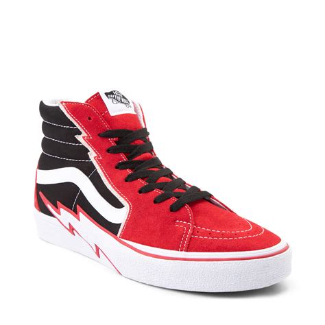 Vans Sk8 Hi Bolt Skate Shoe Racing Red Black Journeys