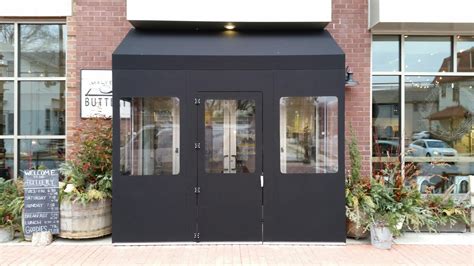 Restaurant awnings and canopies are one of our specialties. Seasonal, removable creative vestibule awnings - MacCarty ...