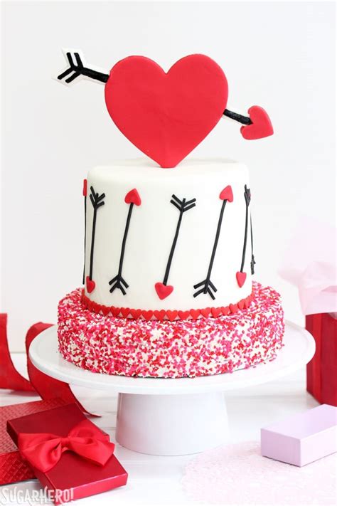 Pink And Red Velvet Valentines Day Cake Sugarhero