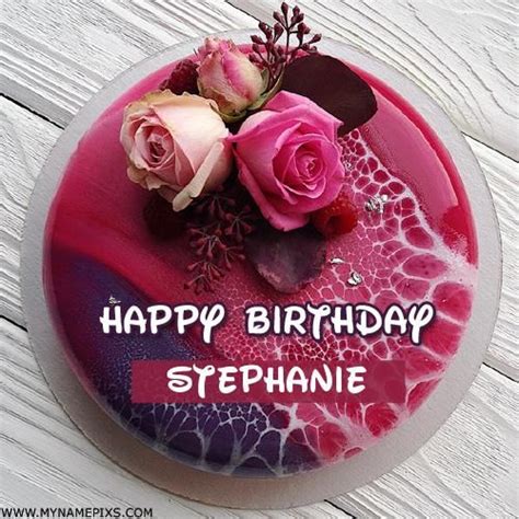 Stéphanie In 2020 Birthday Wishes With Name Happy Birthday Cakes