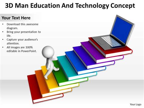 My blog on live a balanced life. 3D Man Education And Technology Concept Free Ppt Templates ...