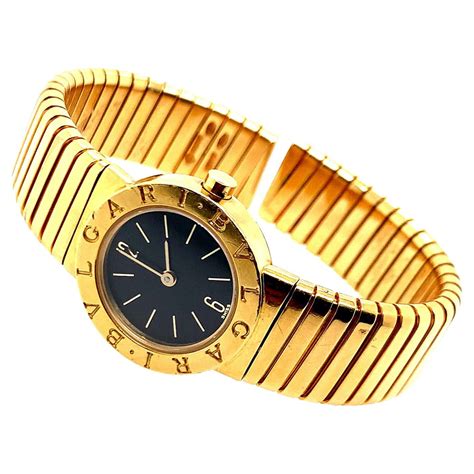 Bvlgari Gold Tubogas Bangle Watch For Sale At 1stdibs Where Are