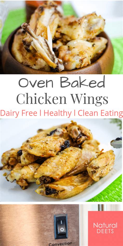 crispy baked chicken wings using the convection setting natural deets