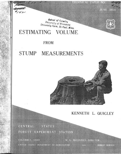 Estimating Volume Stump Measurements Northern Research Station