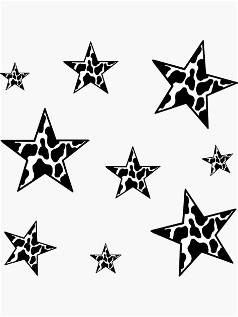 Cow Print Star Pack Sticker By Emmakathrynlee Cow Print Wallpaper
