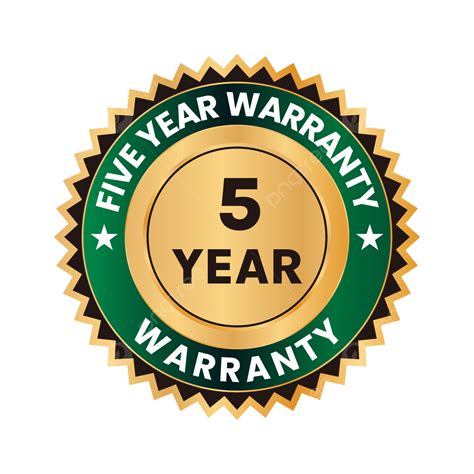 Transparent 5 Year Warranty Png Vector Psd And Clipart With
