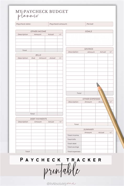 Budget By Paycheck Printables It Looks Great And Has A
