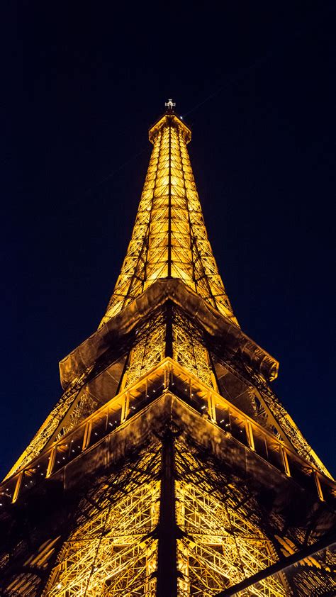 Download Wallpaper 2160x3840 Eiffel Tower Tower Paris France Bottom