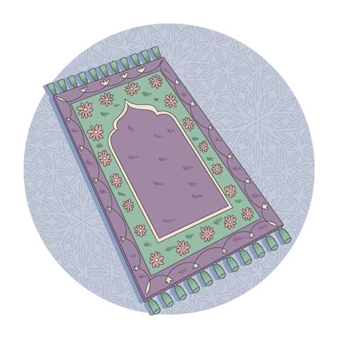 Free Vector Hand Drawn Prayer Mat Illustration