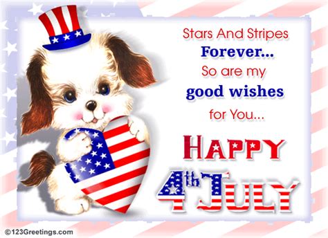 Stars And Stripes Forever Free Happy Fourth Of July Ecards 123