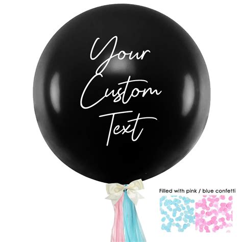 36″ Customised Gender Reveal Jumbo Confetti Latex Balloon Sprinkie Parties