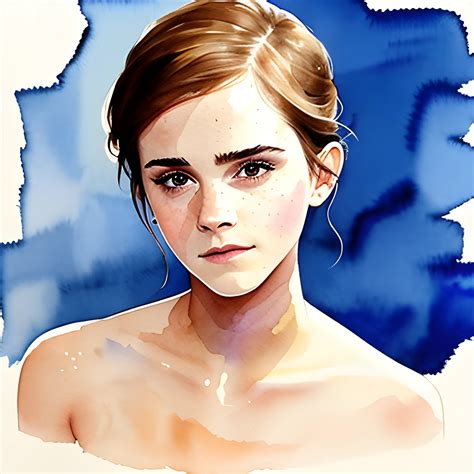 Water Color Emma Watson Arthub Ai