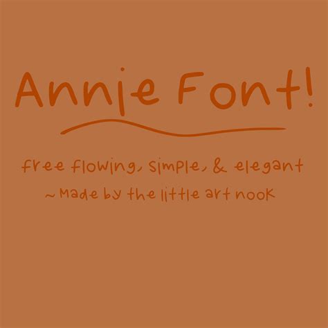 Annie Font Digital Download Etsy