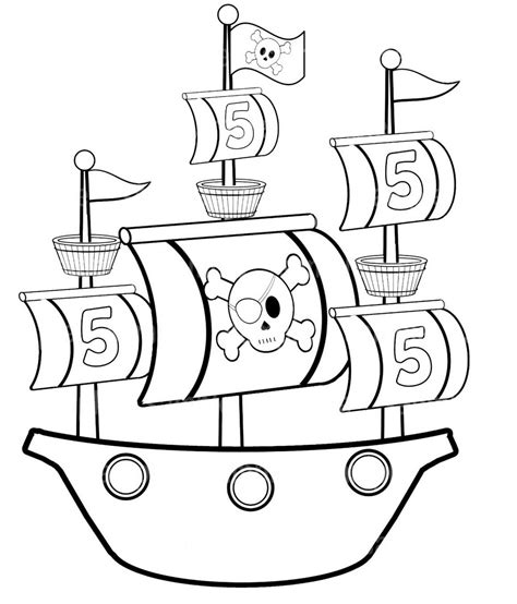 Pirate ship ride coloring page. simple pirate ship coloring pages for preschool