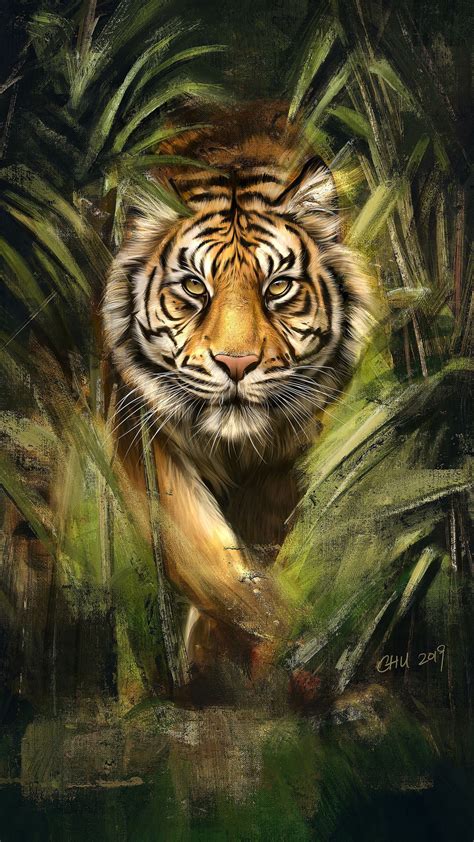 Tiger Painting Art Hd Animals Wallpapers Photos And