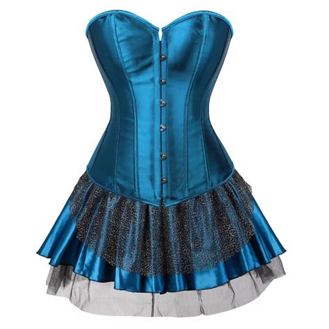 caudatus burlesque corset and skirt tutu set overbust corset bustier dresses lingerie plus size
