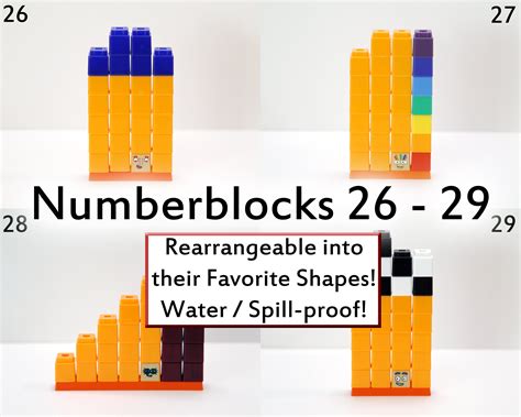 Numberblocks 26 29 Waterproof Scratch Uv Resistant Etsy