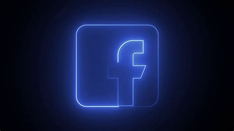 Motion Made Free Facebook Logo Flickering Neon Lights Effect Loop On