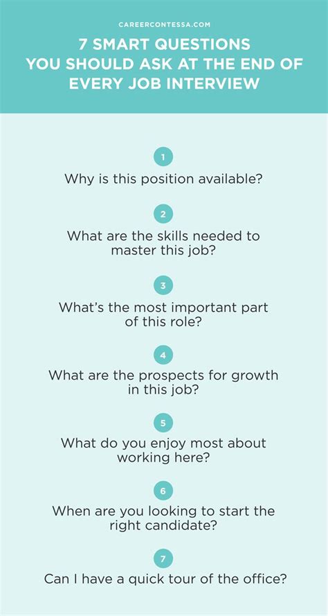 While some interviews may feel more like interrogations, they shouldn't, view 8 questions to ask an interviewer below. 7 Smart Questions You Should Ask at the End of Every Job ...