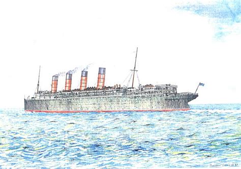 Lusitania Sinking Drawing