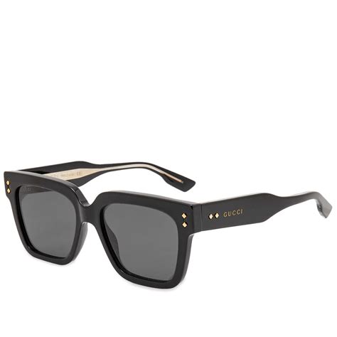 gucci eyewear gg1084s sunglasses black and grey end ie