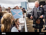 Prince Charles attends the opening of Peterhead fish market, in ...