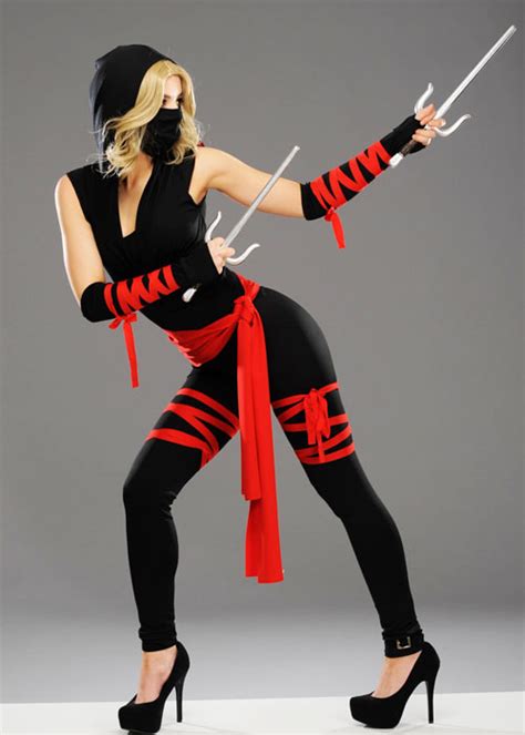 Womens Deluxe Cute Ninja Warrior Costume