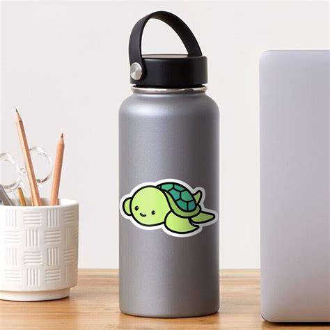 Cute Turtle Illustration Sticker For Sale By Cobyc10916 Redbubble