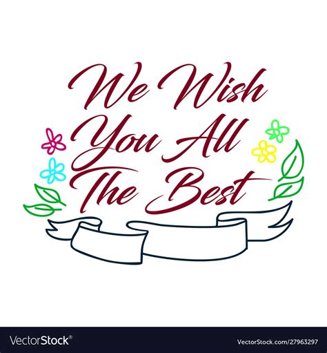 We Wish You All Best Birthday Greeting Quote Vector Image