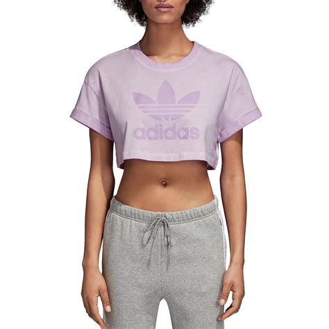 Adidas Originals Womens Purple Crop Fitness Pullover Top Shirt L Bhfo 3117 191040148668 Ebay