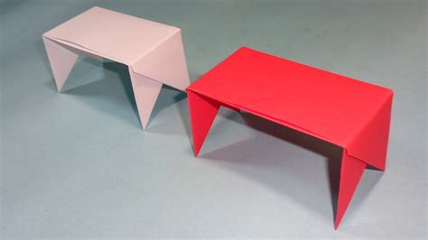 How To Make A Paper Table Easy Origami Table Tutorial For Paper Stuff