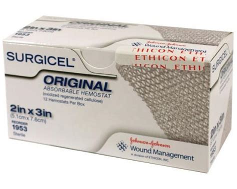 Ethicon Surgicel 2 X 3 Absorbable Hemostat