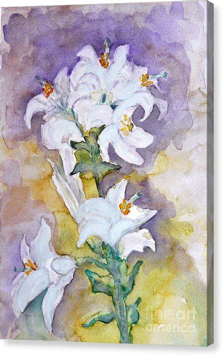 White Lilies Canvas Print Canvas Art By Jasna Dragun Lily Painting