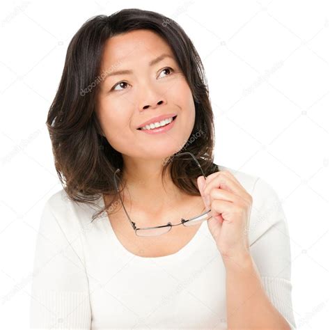 Thinking Mature Asian Woman Stock Photo By Ariwasabi