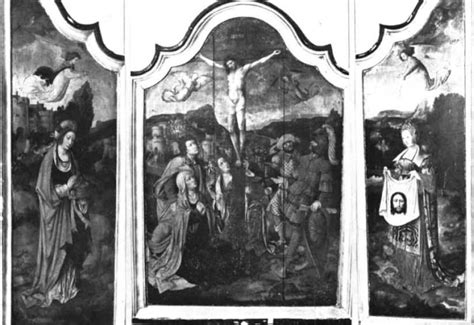 Triptych Of The Crucifixion Left Shutter Ste Magdelen Right