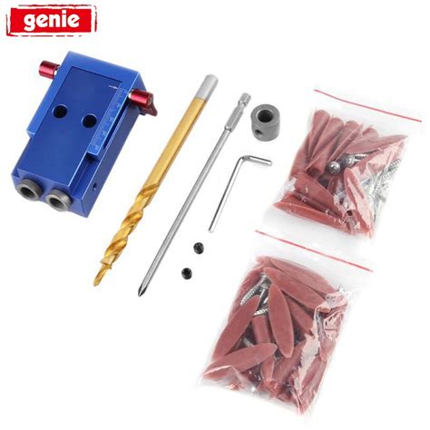 1set Mini Kreg Style Pocket Hole Jig Kit System With 95mm Step Drill