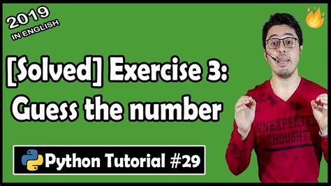 Number Guessing Game Python Exercise 3 Solution Python Tutorial 29