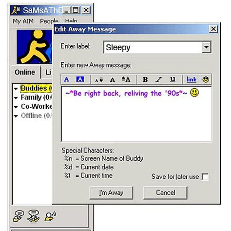 Aol Instant Messenger 41 Things That Prove Tech In The 90s Was Bomb