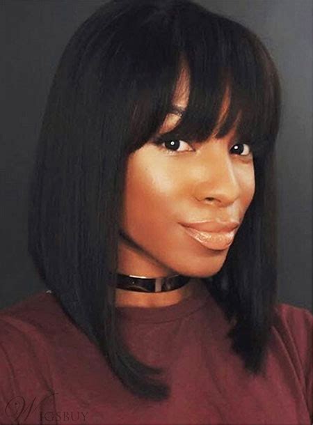 African American Bob Hairstyles With Bangs Best Black