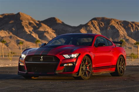 2020 Red Shelby Gt500 With Black Stripe 5k Retina Ultra Hd Wallpaper