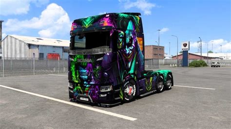 ETS2 SCANIA JOKER SKIN v 1 0 Trucks Scania Skins Mod für Eurotruck