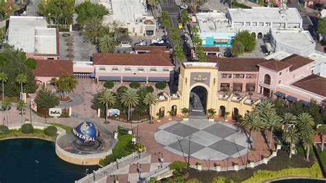 Aerial Look Into Empty Orlando Theme Parks Closed Due To Covid 19